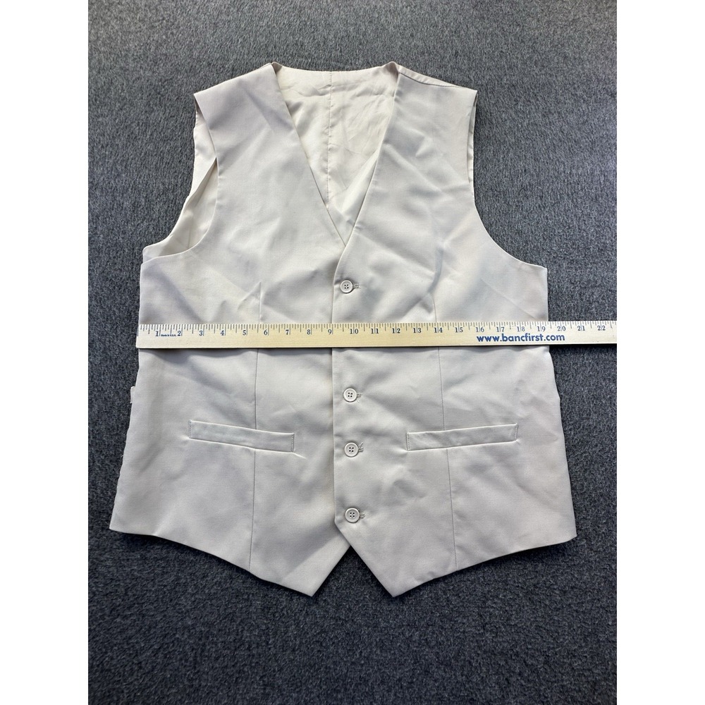 Braveman Vest‎ Mens 40R 34W Beige M300 Adjustable Back Lined Buttons Suit Formal - Picture 5 of 14